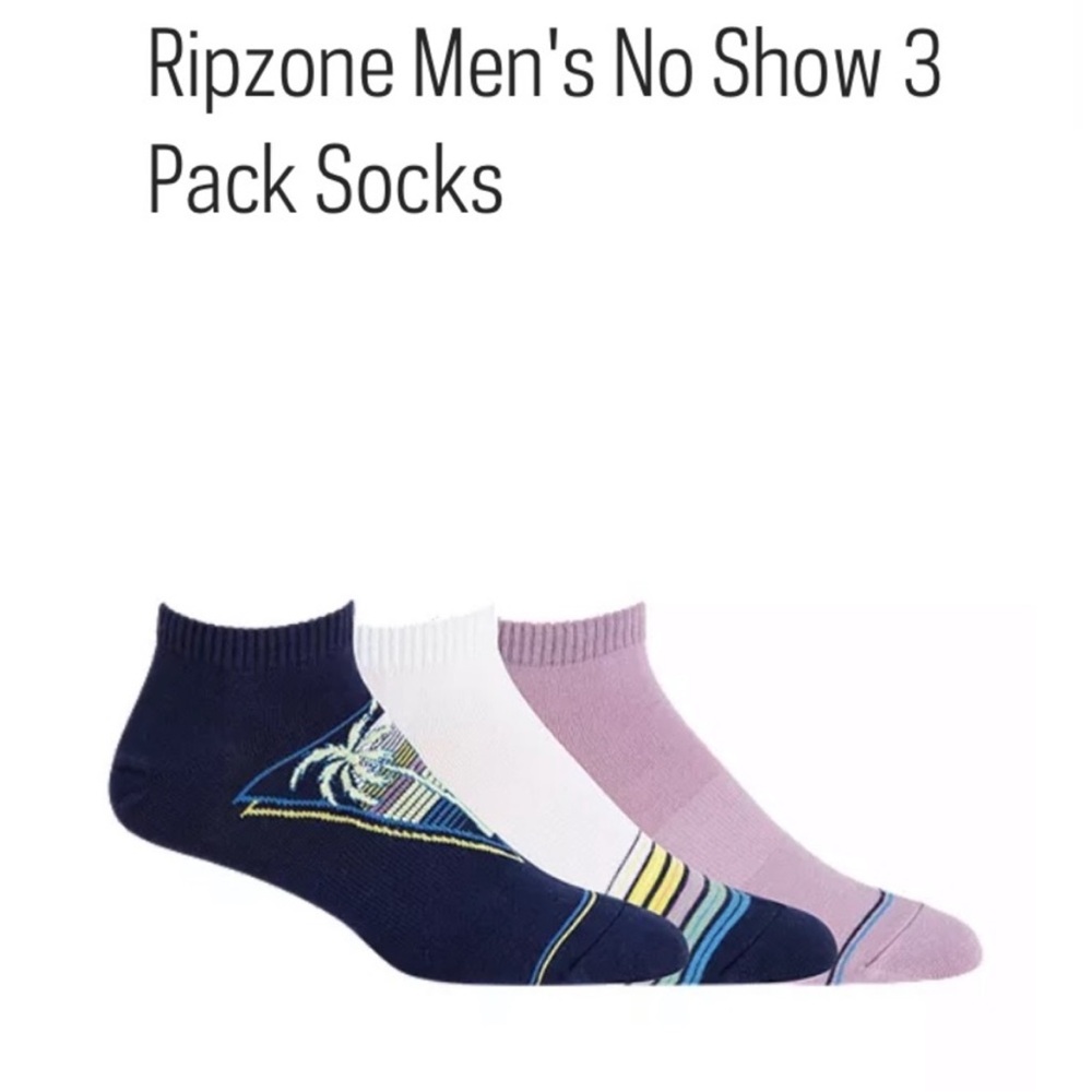 Ripzone ~ 3 Pack Casual Low Cut Socks ~ Men’s Size L Shoe Size 8-12 ~ Brand NEW!
